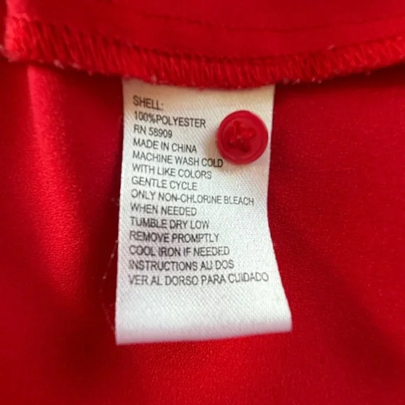 Alex Marie Blouse red short puff sleeves size XL - Picture 5 of 6